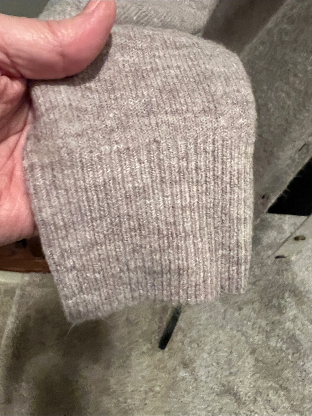Old Navy Heather Light Gray Button-Front Knit Cardigan - Picture 6 of 9
